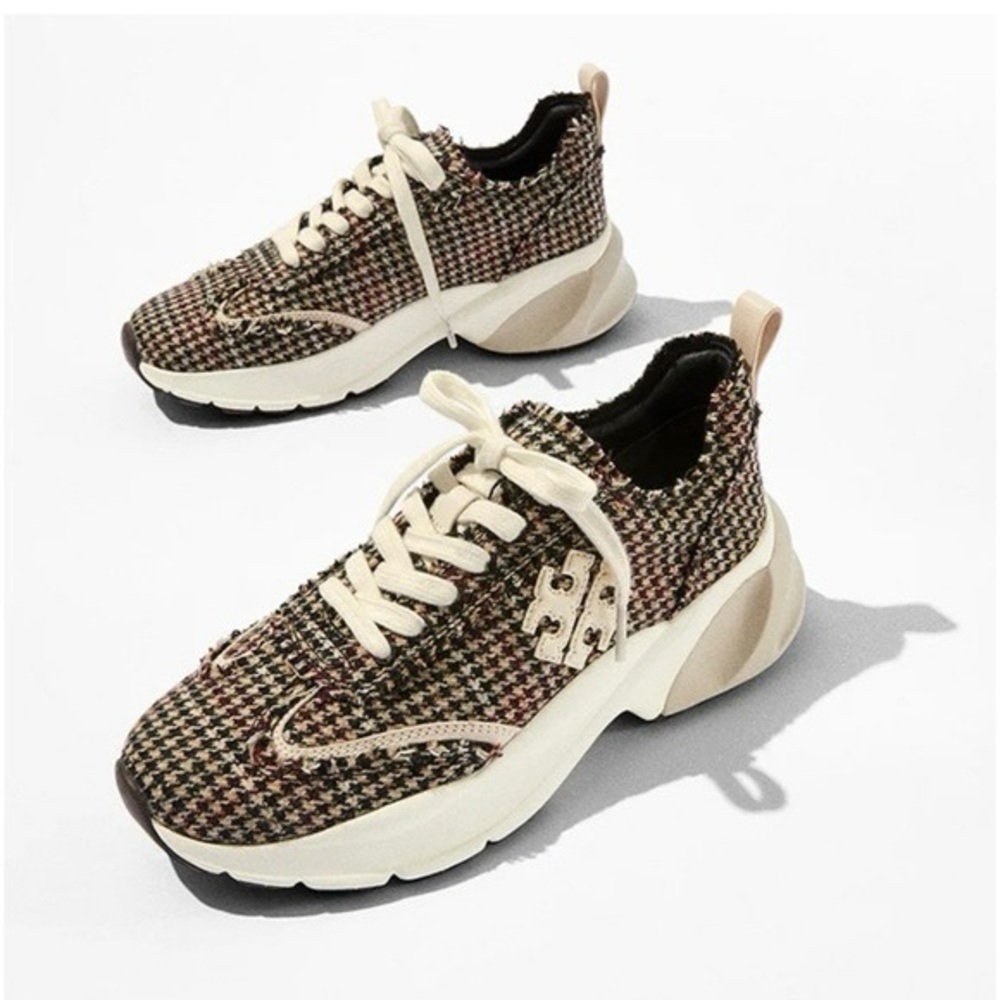 New w/o Box Tory Burch Good Luck Sneakers in Herringbone size 9.5